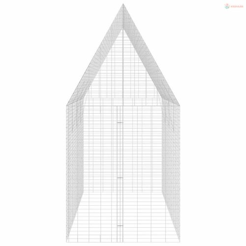 Nyúl Ketrec Ezüst 400 x 100 x 210 cm Horganyzott acél