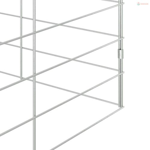 Nyúl Ketrec Ezüst 400 x 100 x 210 cm Horganyzott acél