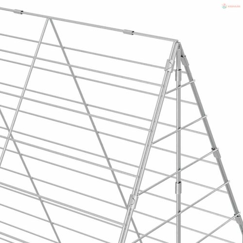 Nyúl Ketrec Ezüst 400 x 100 x 210 cm Horganyzott acél