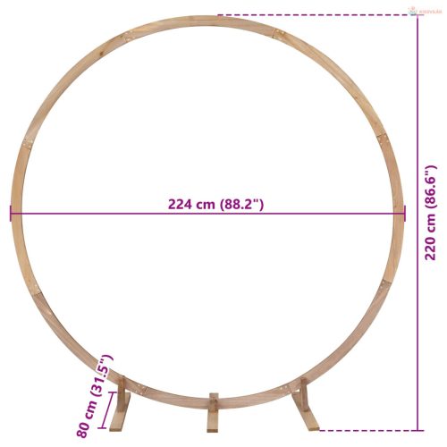 Esküvői Ív Világos Barna 224 x 80 x 220 cm Tömör fenyőfa