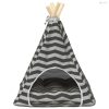 Kiskedvenc teepee párnával Fehér és Szürke 40 x 40 x 50 cm