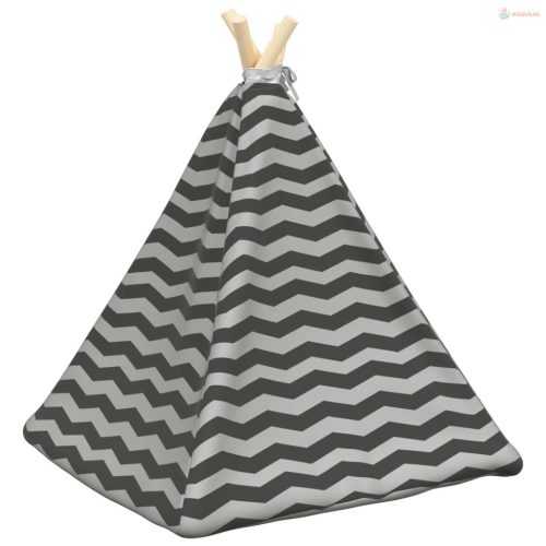 Kiskedvenc teepee párnával Fehér és Szürke 50 x 50 x 60 cm