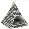 Kiskedvenc teepee párnával Fehér és Szürke 60 x 60 x 70 cm