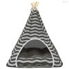 Kiskedvenc teepee párnával Fehér és Szürke 60 x 60 x 70 cm