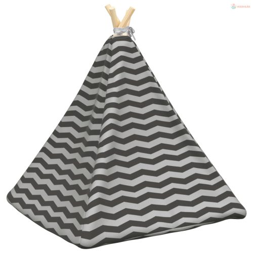 Kiskedvenc teepee párnával Fehér és Szürke 60 x 60 x 70 cm
