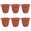 Kerek Virágcserép 6 pcs Tégla Vörös Ø 22 x 18 cm Műanyag