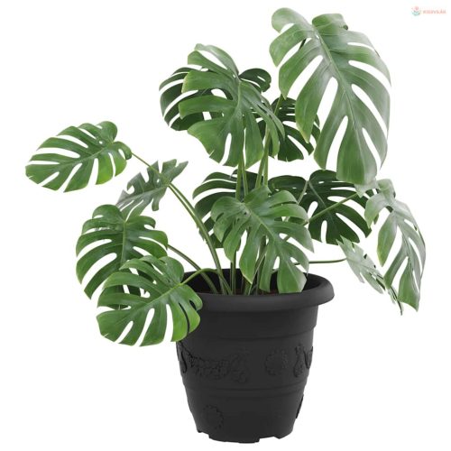 Kerek Virágcserép 6 pcs Fekete Ø 26 x 21,5 cm Műanyag