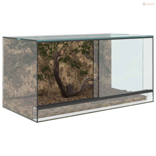 Terrárium tárolóval Átlátszó 80 x 40 x 40 cm Üveg