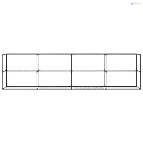 3-szintes növénypolc Fekete 400 x 32 x 104 cm Acél