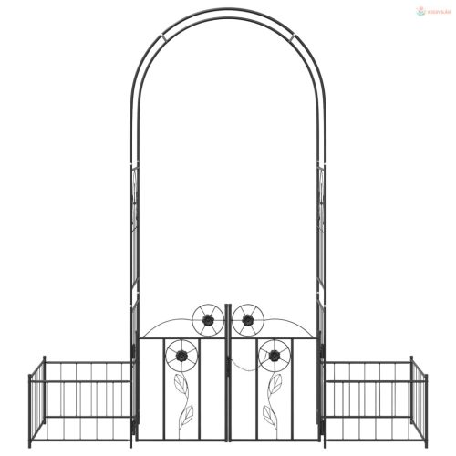 Kerti Ív zárral Fekete 203 x 50 x 218 cm