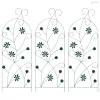 Kerti Kerítés 3 pcs Zöld 112 x 39,5 cm Acél