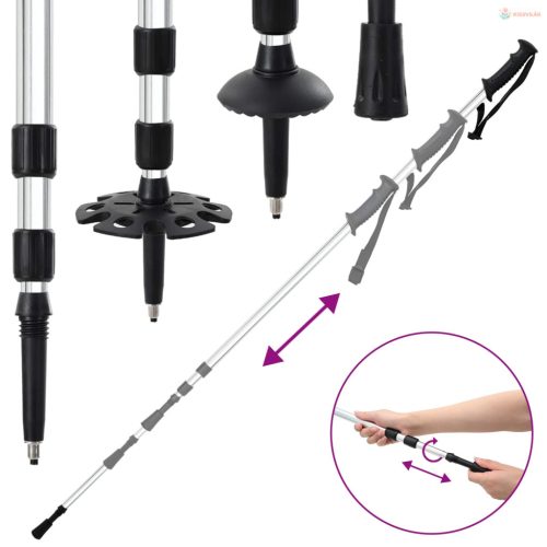 3 az 1-ben hólánc túrabotokkal Ezüst és Fekete 53 x 21 cm