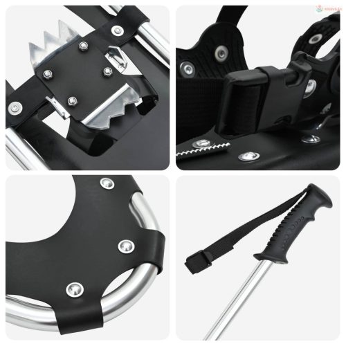 3 az 1-ben hólánc túrabotokkal Ezüst és Fekete 63,5 x 21 cm