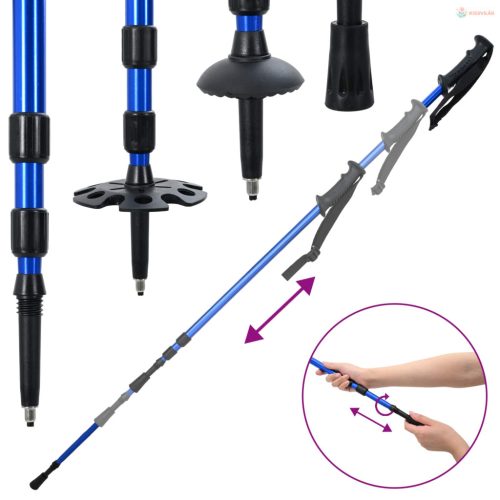 3 az 1-ben hólánc túrabotokkal Kék és Fekete 63,5 x 21 cm