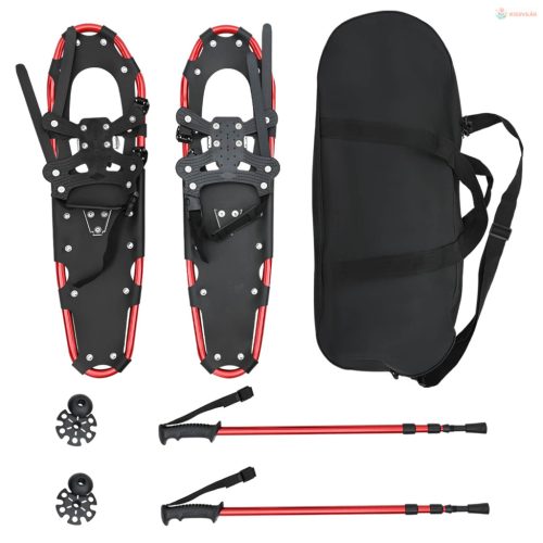 3 az 1-ben hólánc túrabotokkal Piros és Fekete 78,5 x 22 cm