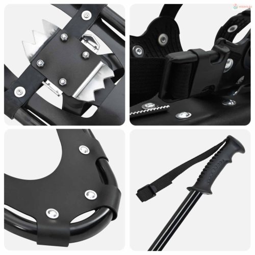 3 az 1-ben hólánc túrabotokkal Fekete 78,5 x 22 cm