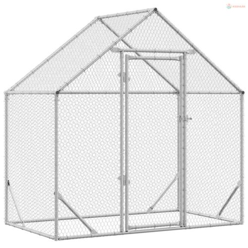 Csirkeketrec Ezüst 170 x 100 x 177 cm Horganyzott acél