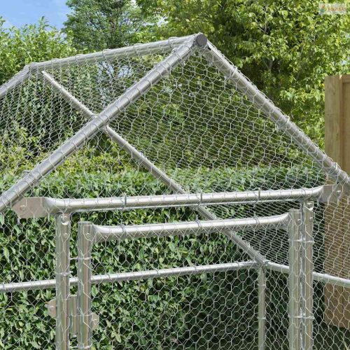 Csirkeketrec Ezüst 170 x 100 x 177 cm Horganyzott acél