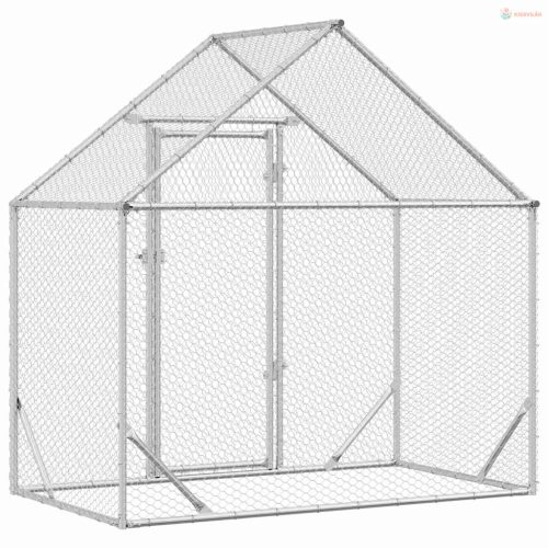 Csirkeketrec Ezüst 170 x 100 x 177 cm Horganyzott acél