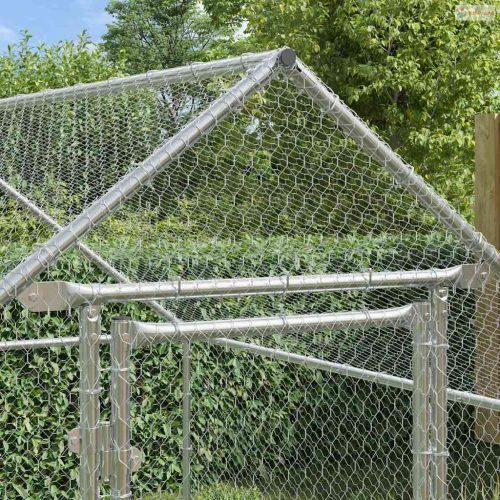 Csirkeketrec Ezüst 400x170x177cm Horganyzott acél