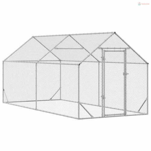 Csirkeketrec Ezüst 200x170x177cm Horganyzott acél