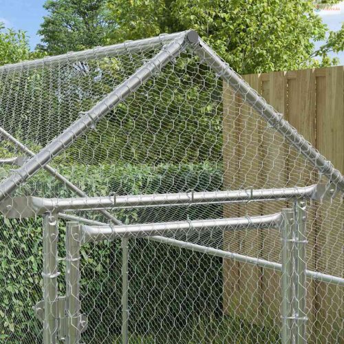 Csirkeketrec Ezüst 200x170x177cm Horganyzott acél