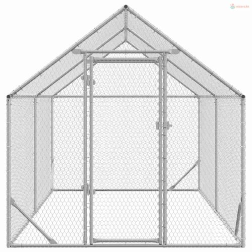 Csirkeketrec Ezüst 200x170x177cm Horganyzott acél