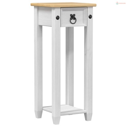 Növényállvány Fehér 30 x 30 x 73 cm Tömör fenyőfa