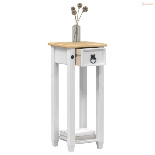 Növényállvány Fehér 30 x 30 x 73 cm Tömör fenyőfa