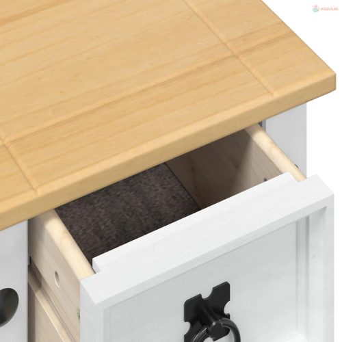 Növényállvány Fehér 30 x 30 x 73 cm Tömör fenyőfa