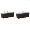 Erkély 2 pcs Fekete 50 x 17 x 17 cm Fém