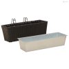 Erkély 2 pcs Fekete 50 x 17 x 17 cm Fém