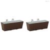 Erkély 2 pcs 50 x 17 x 17 cm Fém