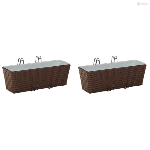 Erkély 2 pcs 50 x 17 x 17 cm Fém