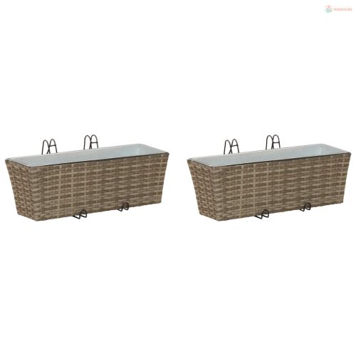 Erkély 2 pcs 50 x 17 x 17 cm Fém