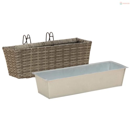 Erkély 2 pcs 50 x 17 x 17 cm Fém