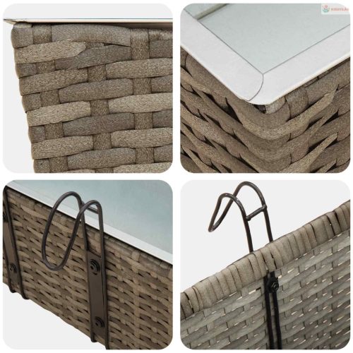 Erkély 2 pcs 50 x 17 x 17 cm Fém