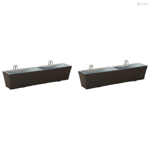 Erkély 2 pcs 80 x 17 x 17 cm Fém