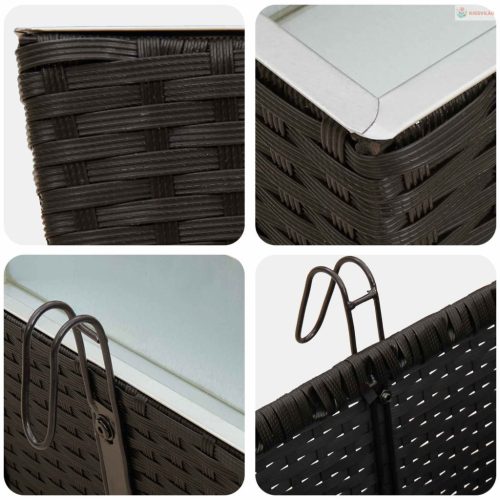 Erkély 2 pcs 80 x 17 x 17 cm Fém