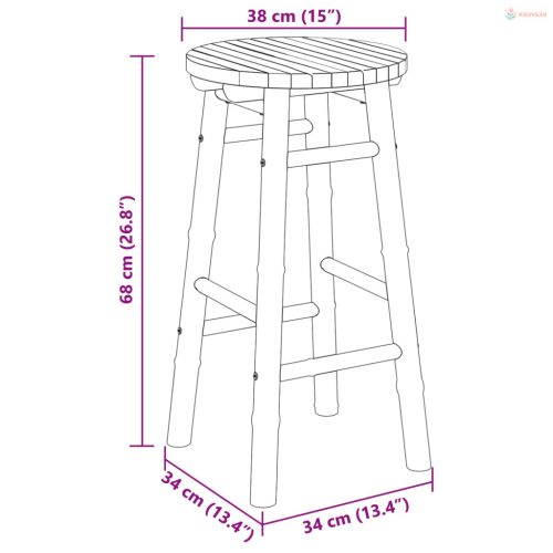 Kerti szék Természetes Ø 38 x 68 cm Bambusz