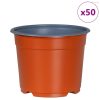 Kerek Virágcserép 50 pcs Terrakotta Ø 10 x 8 cm Műanyag