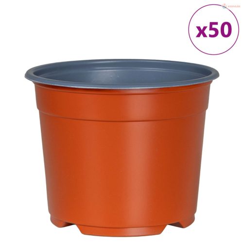Kerek Virágcserép 50 pcs Terrakotta Ø 10 x 8 cm Műanyag
