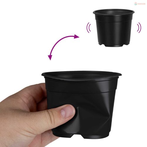 Kerek Virágcserép 50 pcs Fekete Ø 10 x 8 cm Műanyag