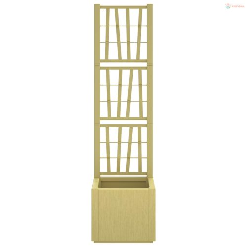 Kertész cserép rácsos változattal Zöld 36 x 36 x 140 cm PP