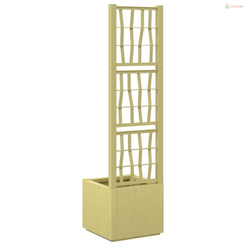 Kertész cserép rácsos változattal Zöld 36 x 36 x 140 cm PP