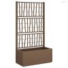 Kertész cserép rácsos változattal Barna 80 x 36 x 140 cm PP
