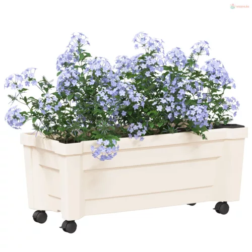 Calypso cserép kerekekkel Fehér 79 x 35 x 33 cm PP