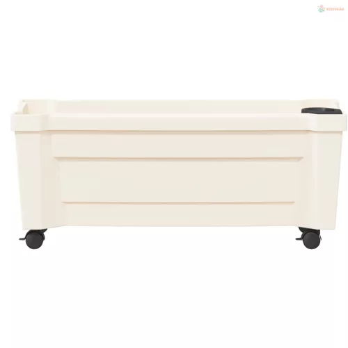 Calypso cserép kerekekkel Fehér 79 x 35 x 33 cm PP