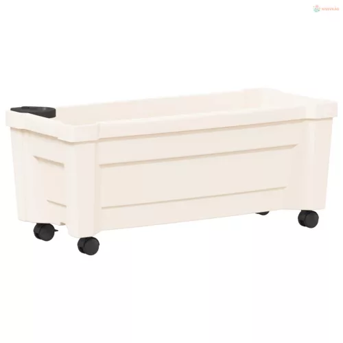 Calypso cserép kerekekkel Fehér 79 x 35 x 33 cm PP