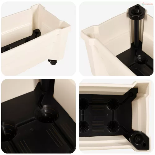 Calypso cserép kerekekkel Fehér 79 x 35 x 33 cm PP